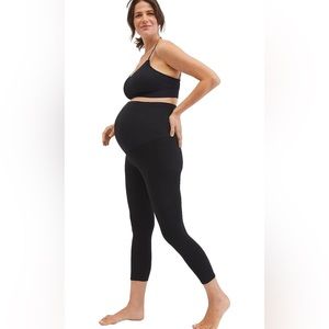 Motherhood Maternity Essential Stretch Secret Fit Over the Belly Leggings Crop